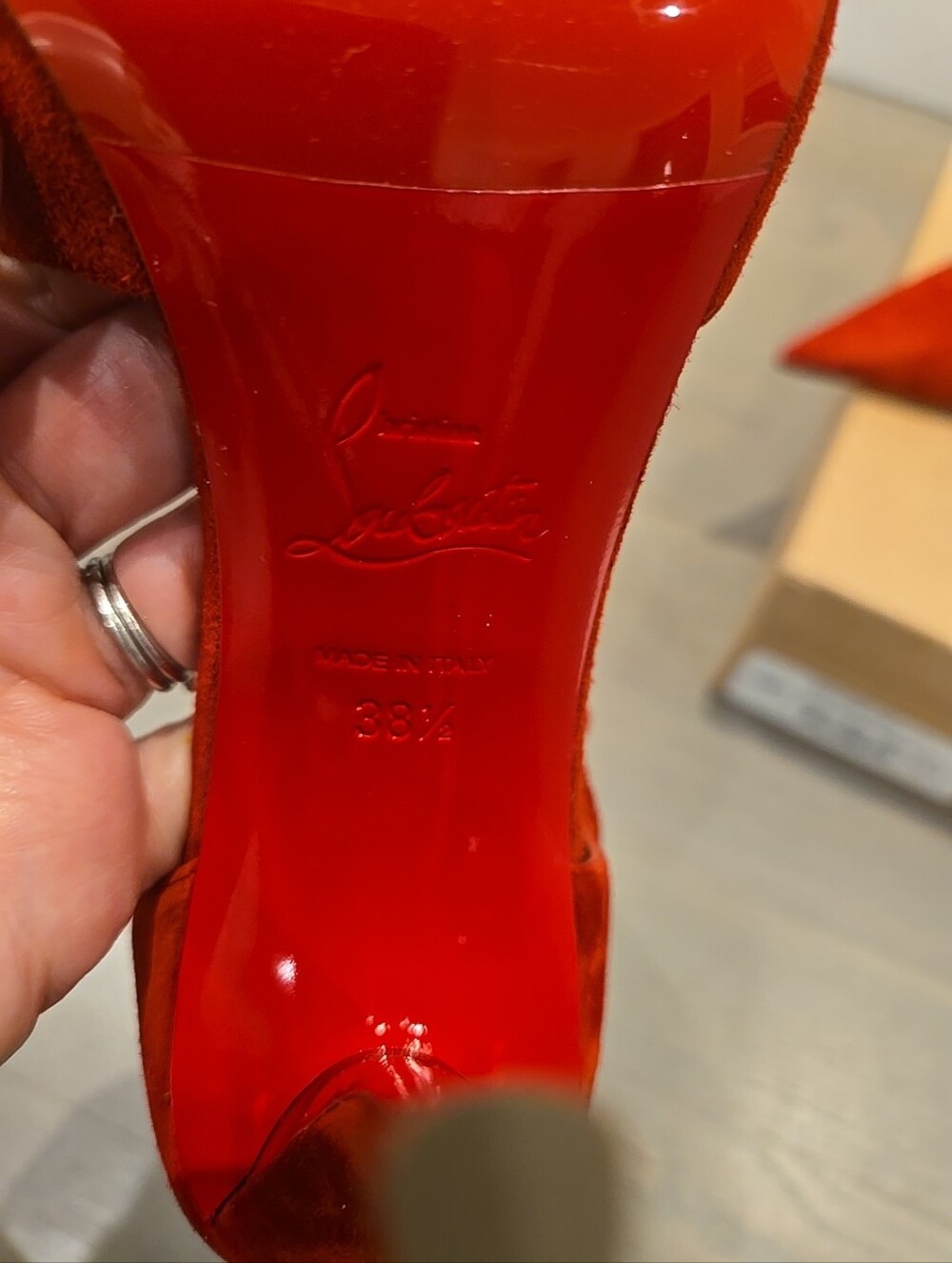 $1095 Christian Louboutin Miss Ziggyta 100 Suede Pump Women's EU 38.5 US 8.5 NWT - Picture 10 of 10